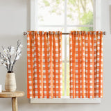 Poplin Tavern Gingham Checkered Café Tier Curtains Window Treatment Kitchen Home Décor