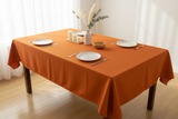 Polyester Poplin Gaberdine Durable Tablecloth Solid - Orange