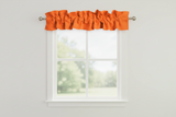 Solid Poplin Curtain Valance Sleeve Topper - Orange