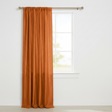Crinkle Taffeta Crushed Pattern Single Curtain Panel 54 Inch Wide - Orange