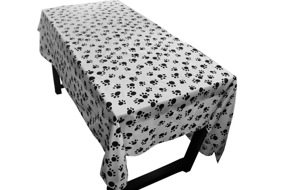 Cotton Tablecloth Animal Paw Prints