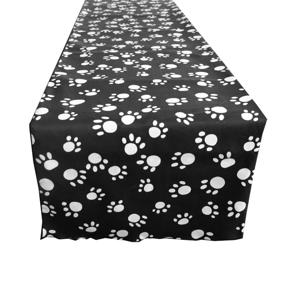 Cotton Print Table Runner Animal Paw Print