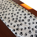 Cotton Print Table Runner Animal Paw Print