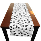 Cotton Print Table Runner Animal Paw Print