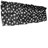 Cotton Window Valance Animal Paw Print 58 Inch Wide