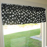Cotton Window Valance Animal Paw Print 58 Inch Wide