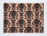Poplin Damask Floral Dinner Table Placemats Holiday Home Decoration 13" x 19" (Pack of 4)