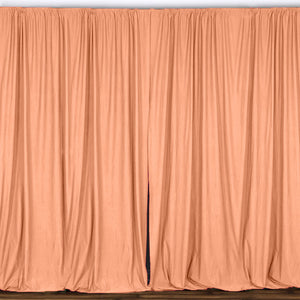 Solid Poplin Window Curtain or Photography Backdrop 58" Wide Peach
