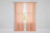 Solid Poplin Window Curtain or Photography Backdrop 58" Wide - Peach