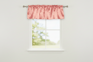 Shiny Smooth Satin Window Valance 58" Wide - Peach