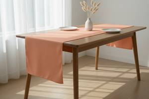 Poplin Table Runner Solid - Peach