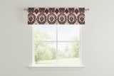 Flocked Damask Window Valance 58" Wide - Peach