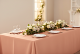 Polyester Poplin Gaberdine Durable Tablecloth Solid - Peach
