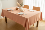 Polyester Poplin Gaberdine Durable Tablecloth Solid - Peach