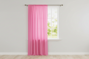 Solid Poplin Window Curtain or Photography Backdrop 58" Wide - Pink