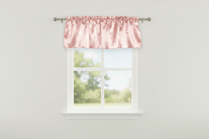 Shiny Smooth Satin Window Valance 58" Wide - Pink