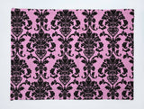 Poplin Damask Floral Dinner Table Placemats Holiday Home Decoration 13" x 19" (Pack of 4)