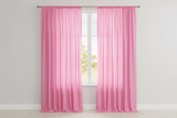 Solid Poplin Window Curtain or Photography Backdrop 58" Wide - Pink