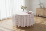 Cotton Polka Dots Round Tablecloth for Wedding/Bridal Shower, Birthdays, Special Events