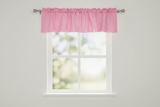 Faux Burlap Window Valance 58" Wide - Pink