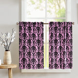 Poplin Damask Floral Café Tier Curtains Window Treatment Kitchen Home Décor