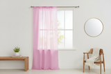 Sheer Tinted Organza Solid Single Curtain Panel 58 Inch Wide - Pink