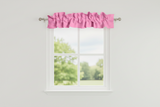 Solid Poplin Curtain Valance Sleeve Topper - Pink