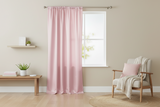 Faux Silk Solid Dupioni Window Curtain 56 Inch Wide - Pink