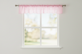 Sheer Organza Window Valance 58" Wide - Solid Pink