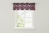Flocked Damask Window Valance 58" Wide - Pink
