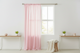 Cotton Curtain Stripe Print 58 Inch Wide / 1 Inch Stripe - Pink and White