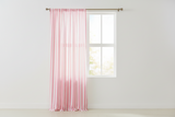 Cotton Curtain Stripe Print 58 Inch Wide / 1 Inch Stripe - Pink and White