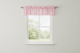 Cotton Gingham Checkered Window Valance 58" Wide - Pink