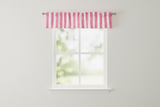 Cotton Window Valance Stripe Print 58 Inch Wide / 2 Inch Stripe - Pink