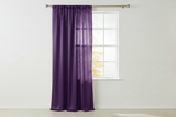 Shiny Satin Solid Single Curtain Panel Drapery 58 Inch Wide - Plum