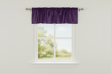 Shiny Smooth Satin Window Valance 58" Wide - Plum