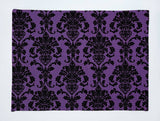Poplin Damask Floral Dinner Table Placemats Holiday Home Decoration 13" x 19" (Pack of 4)