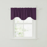 Poplin Solid Scalloped Wave Window Valance 58" Wide / 20" Tall