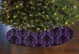 Poplin Damask Floral Tree Skirt Christmas Decoration 58" Round Skirt