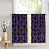 Poplin Damask Floral Café Tier Curtains Window Treatment Kitchen Home Décor