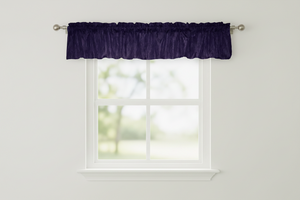Crinkle Taffeta Window Valance 52" Wide - Plum