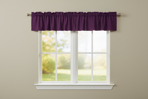 Solid Poplin Window Valance 58" Wide - Plum