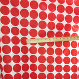 Poly-Cotton Large Circle Dots Print Fabric for Arts, Crafts, & Sewing
