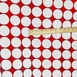 Poly-Cotton Large Circle Dots Print Fabric for Arts, Crafts, & Sewing