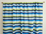 Poplin Multi-Stripes Print Polyester Window Curtain 58 Inch Wide