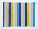 Poplin Printed Multi Stripe Dinner Table Placemats Holiday Home Decoration 13" x 19" (Pack of 4)