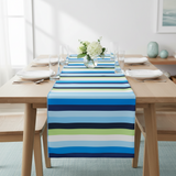 Poplin Multi Stripe Polyester Table Runner
