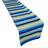 Poplin Multi Stripe Polyester Table Runner