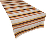 Poplin Multi Stripe Polyester Table Runner