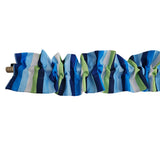 Poplin Multi Stripe Print Curtain Rod Sleeve Topper